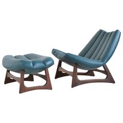 Adrian Pearsall Rare Lounge Chair and Ottoman