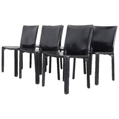 Set of 4 CAB Chairs by Mario Bellini for Cassina