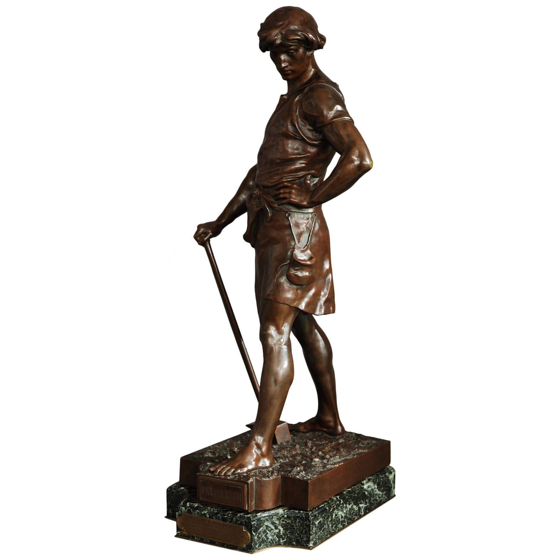 Large Superb 19th Century French Bronze by Emile Louis Picault For Sale