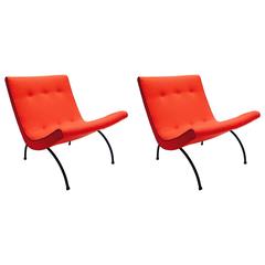 Pair of Milo Baughman Scoop Lounge Chairs