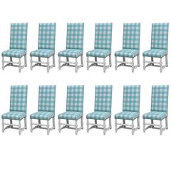 Set of 12 'Diamond & Baratta' Louis XIII Style Chairs