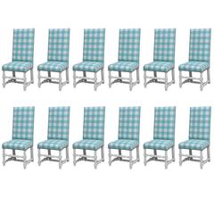 Set of 12 'Diamond & Baratta' Louis XIII Style Chairs