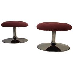 Pair of Design Institute of America Attributed Foot Stools or Ottomans