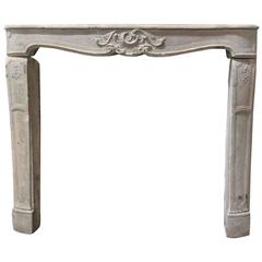 Antique Louis XV Limestone Mantel