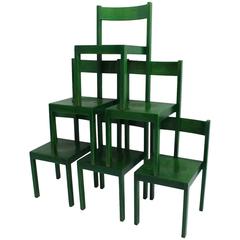 Carl Auböck Set of Six Dining Chairs Vienna 1956