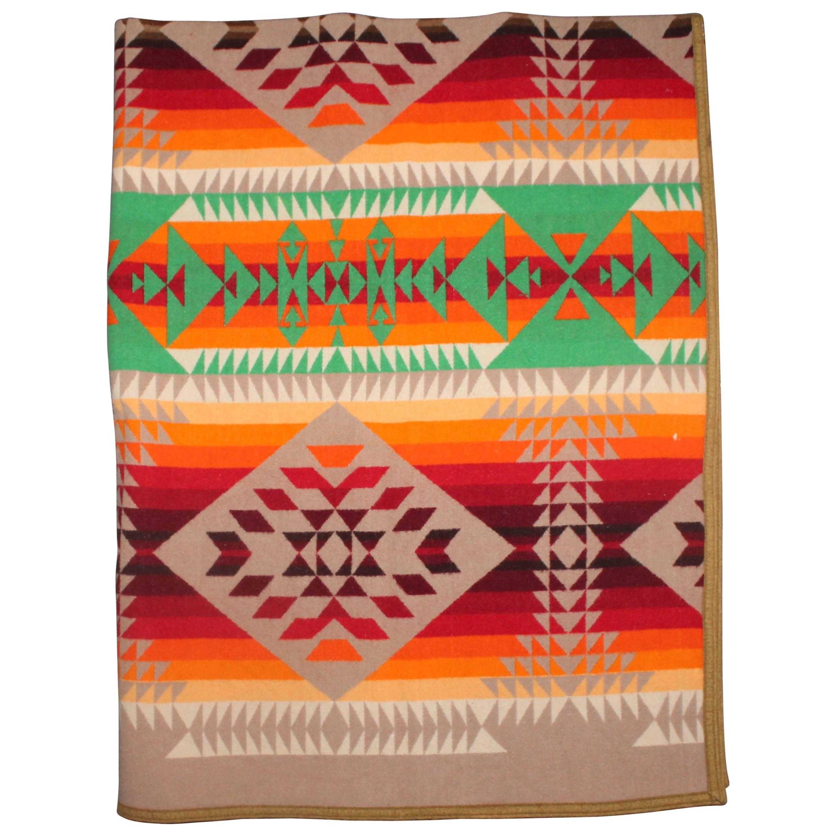 Early Pendleton Cayuse Dated 1909 Indian Design Camp Blanket