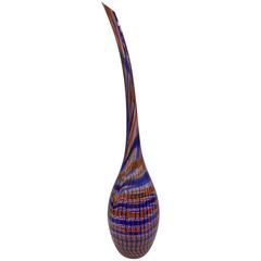 Monumental Murano Blown Glass Vase, circa 1960 Signed