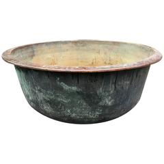 Used Large Copper Cheese Vat Planter #2, French, circa 1880