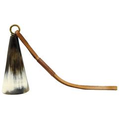 Carl Auböck Cork Bottle Stopper, Horn, Leather, Austria, 1950s