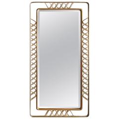 Rare wall mirror by Gio Ponti, expertised Gio Ponti Archives 