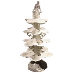 Antique English Creamware Pottery Plat de Menage, circa 1780