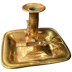 English Brass Candlestick with Snuffer
