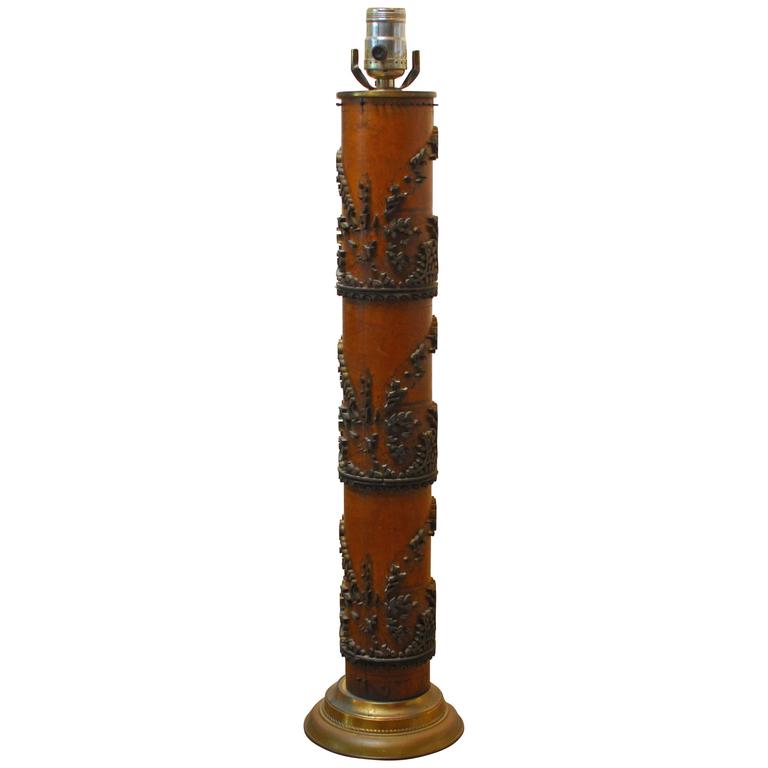 French Wallpaper Roller Lamp at 1stDibs