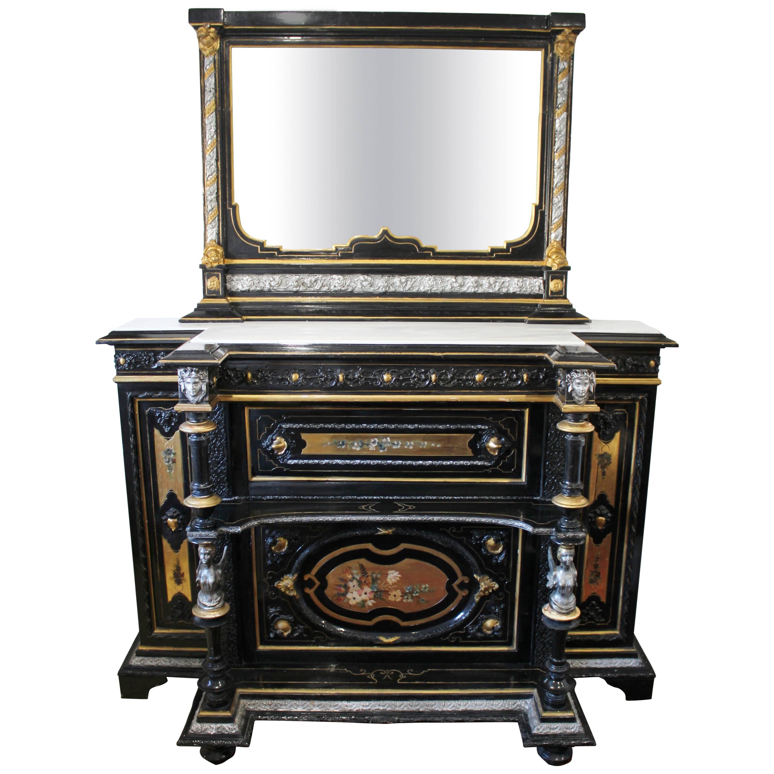 Early 19th Century Italian Hall Stand with Mirror