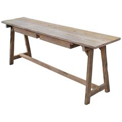 Vintage Fir Work Table, Console Table