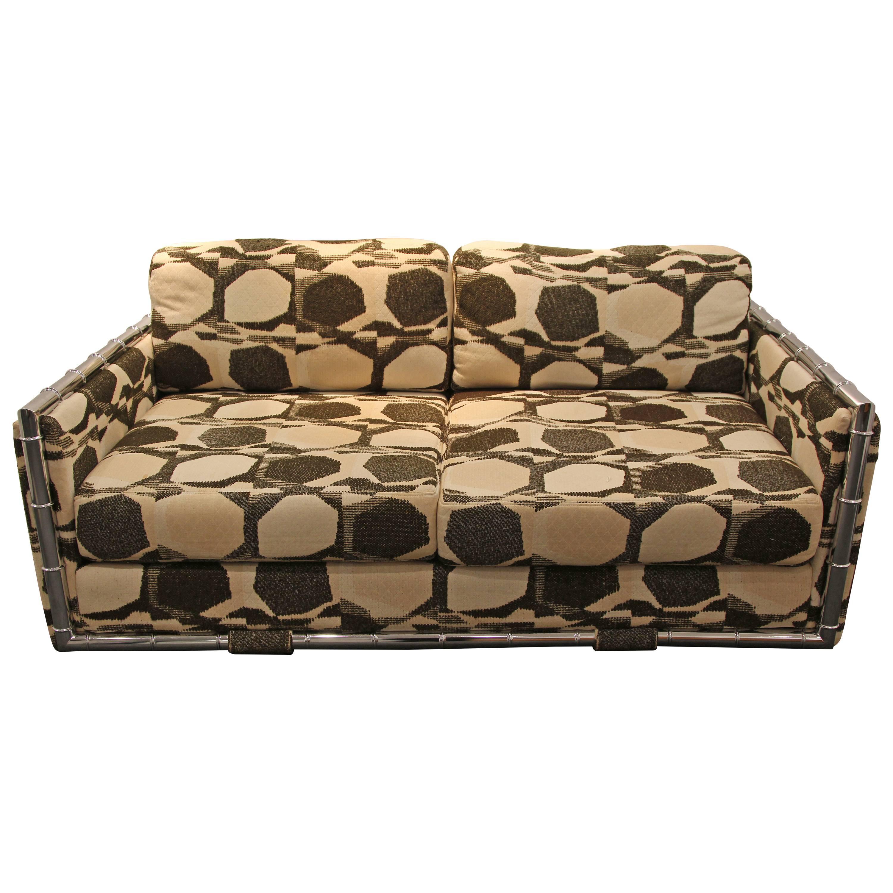 Adrian Pearsall Faux Bamboo Loveseat for Craft Associates For Sale