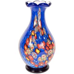Murano Glass Vase with Extensive Inset Murine Detailing