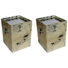 Pair of Parchment Side Tables