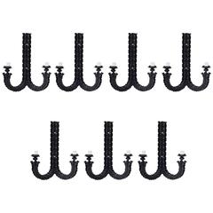 Set of Seven Scalloped Iron Wall Sconces, France, circa 1950s 11