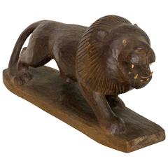 Carved Folky Lion 2