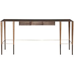 "Singha" Hand-Hammered Bronze Console Table by Aurelien Gallet