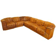 Vintage De Sede, Leather Patchwork Chesterfield Sofa