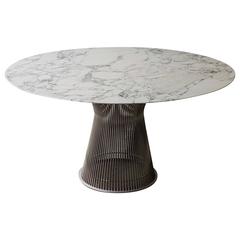 Warren Platner for Knoll Arabescato Marble Top Dining Table