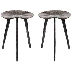 Pair of Bronze Stools in the Manner of Claude Lalanne 8
