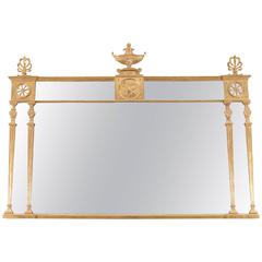 Giltwood Overmantel Mirror from a Drawing by Robert Adam in the Soane Collection