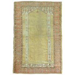 Angora Oushak Rug with Double Column Prayer Motif 7