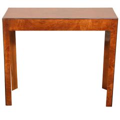Burled Wood Console Table