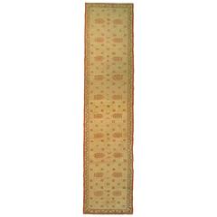 Antique Turkish Oushak Runner 10