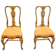 Lovely Pair of Chinoiserie Decorated Chairs