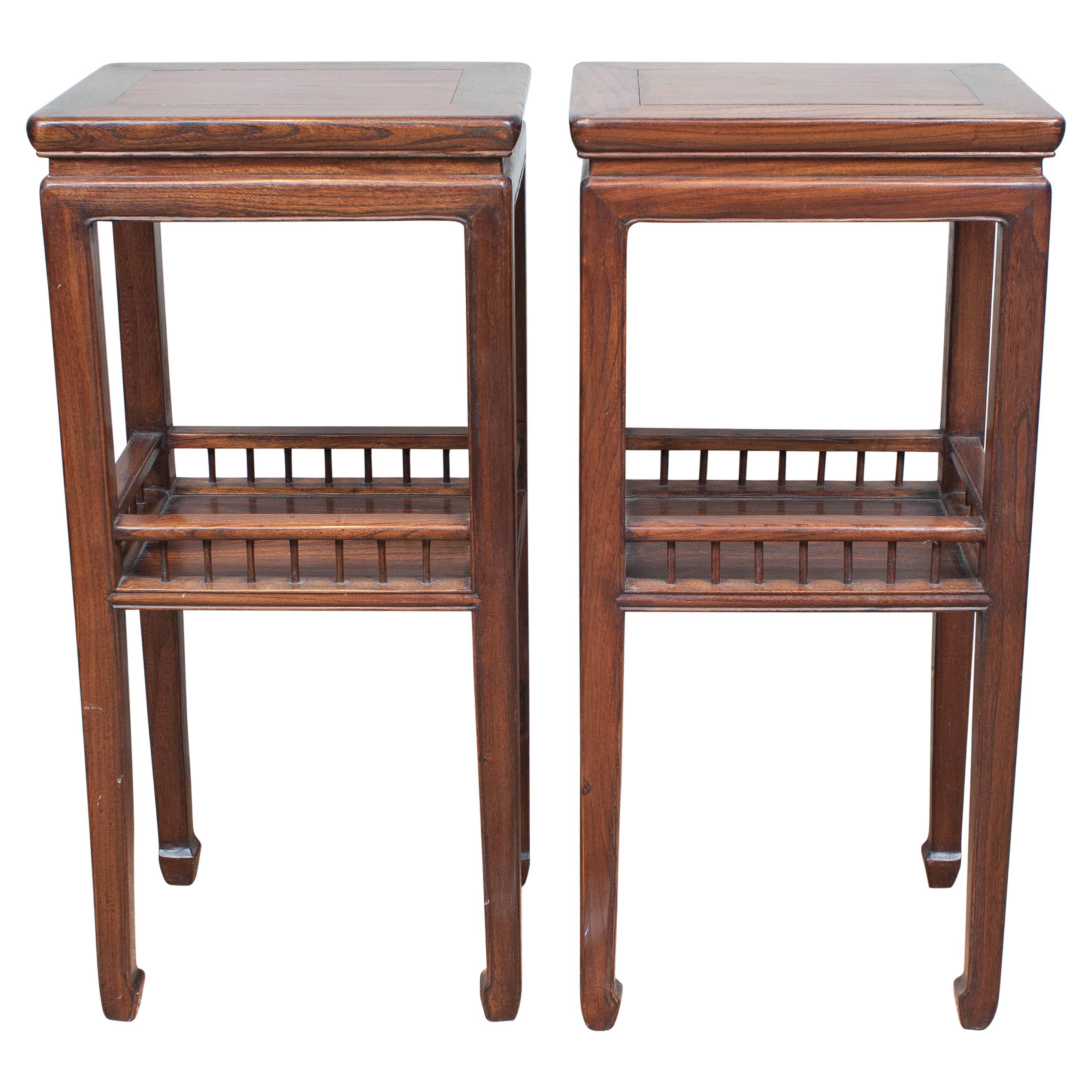 19th Century Pair of Qing Dynasty End Tables