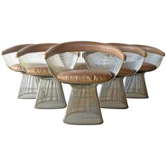 ON HOLD-JV-SEASONAL DEAL-Set of Six 6 Warren Platner Dining Arm Chairs for Knoll