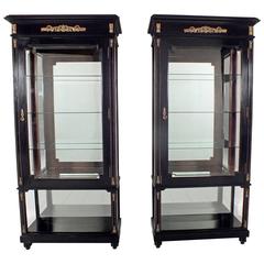 Pair of Antique French Empire Display Cabinets