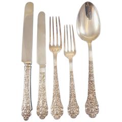 Medici Old by Gorham Sterling Silver Flatware Set Service of 60 Pieces 1