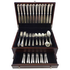 St. Saint Mark 800 Silver Flatware Set Service, 72 Pieces, Italy