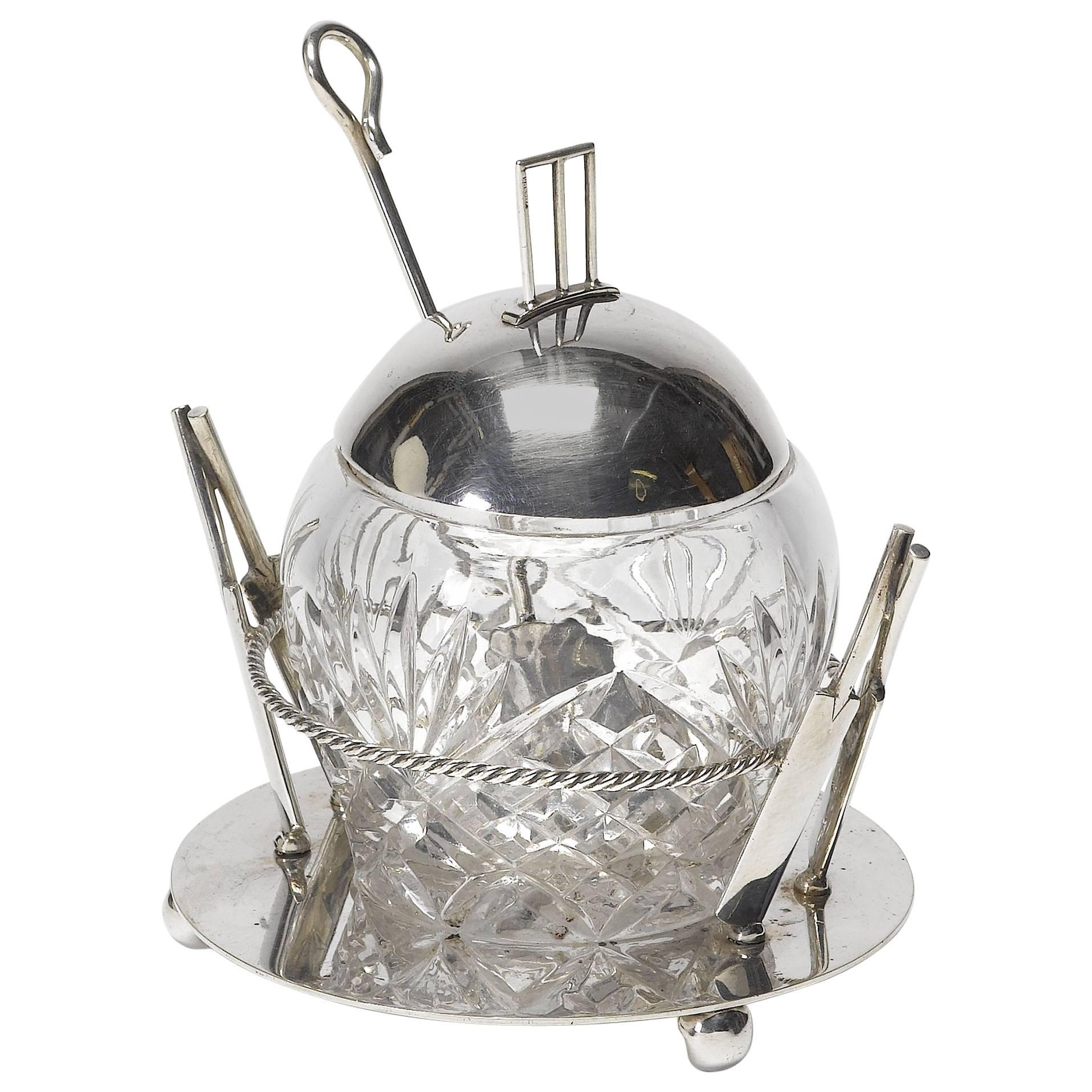 Silver Sheffield Cricket Sugar Jar, circa 1900