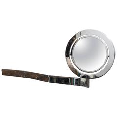 Adjustable Wall-Mounted 'Saturn Mirror' in Chrome