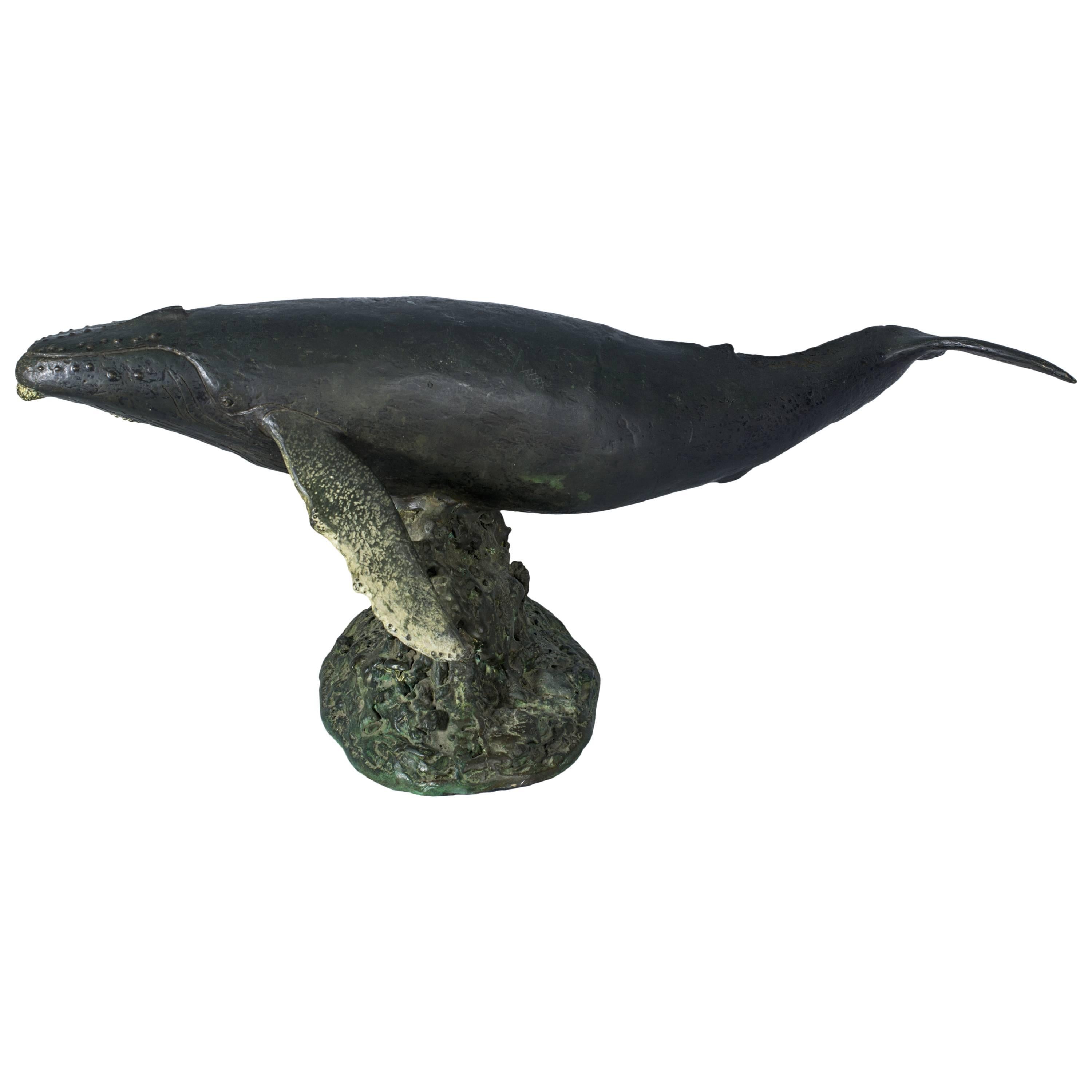Bronze Whale with Great Patina