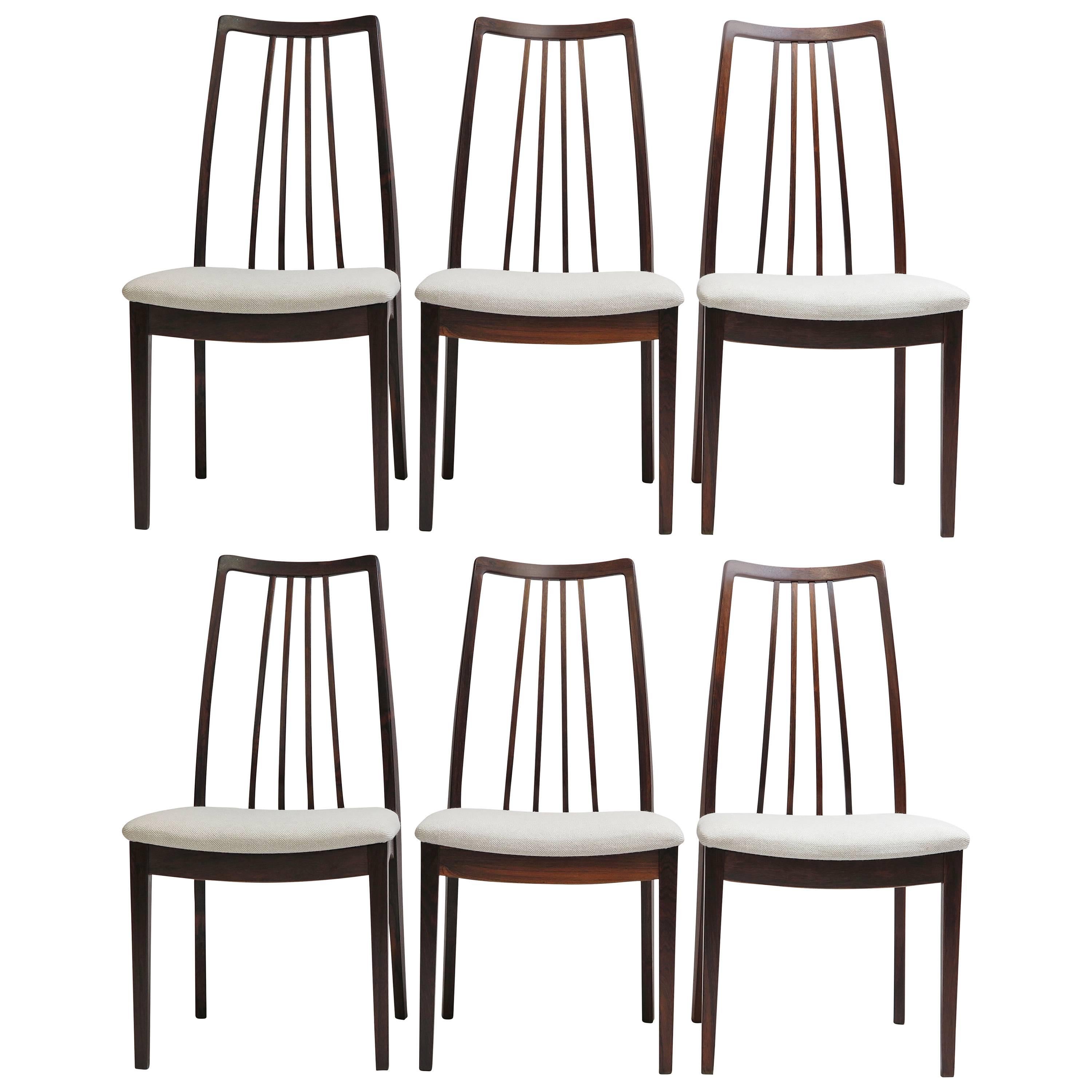  Kofod Larsen Danish Rosewood Dining Chairs 