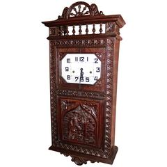 Rare Dual Chime French Brittany Style Wall Clock 12