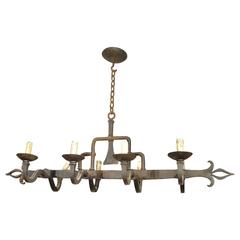 Early 1900s Iron Chandelier from France