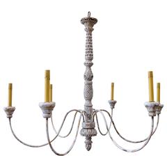 Wood Antique Candlestick Chandelier