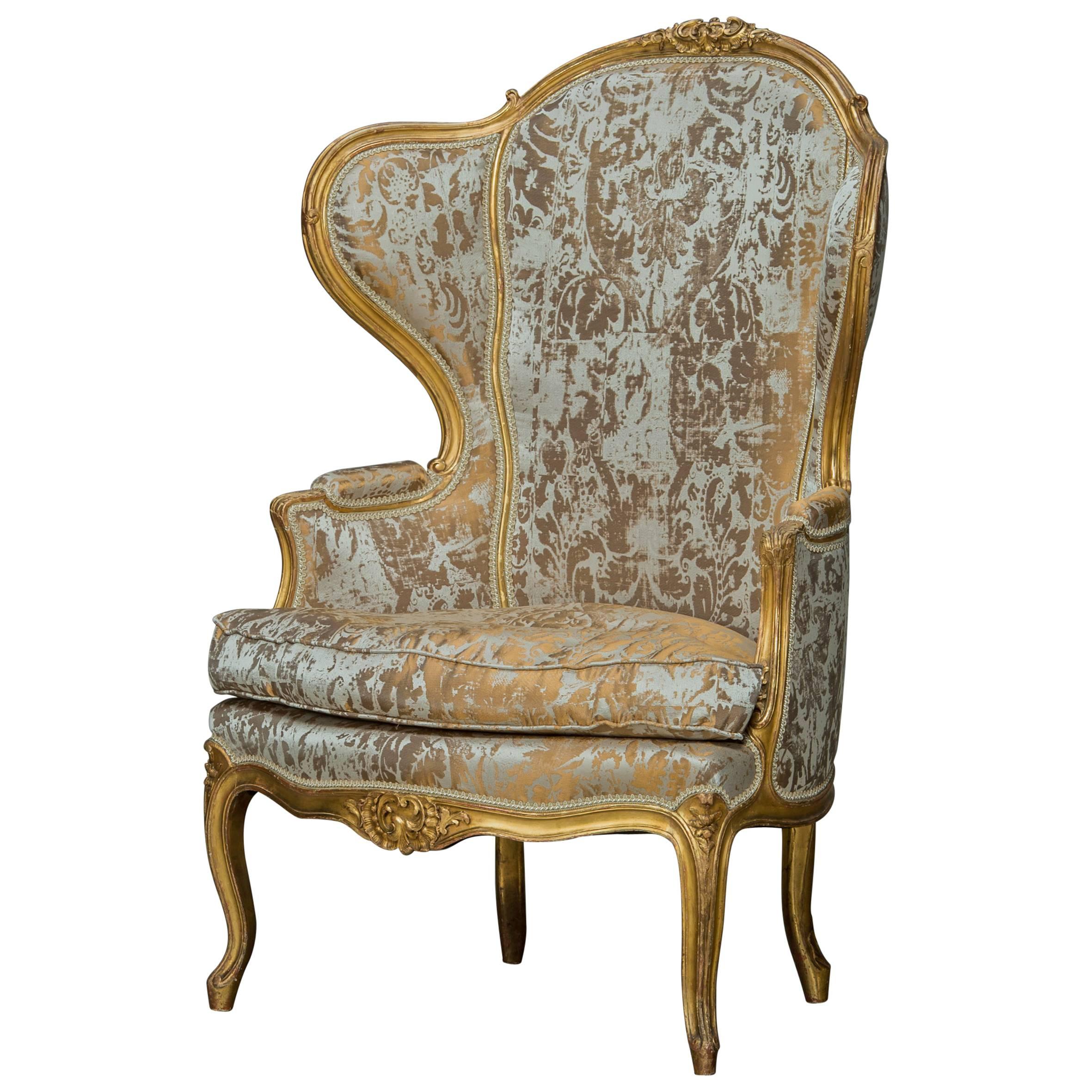 Napoleon III Wingback Chair, France circa 1860