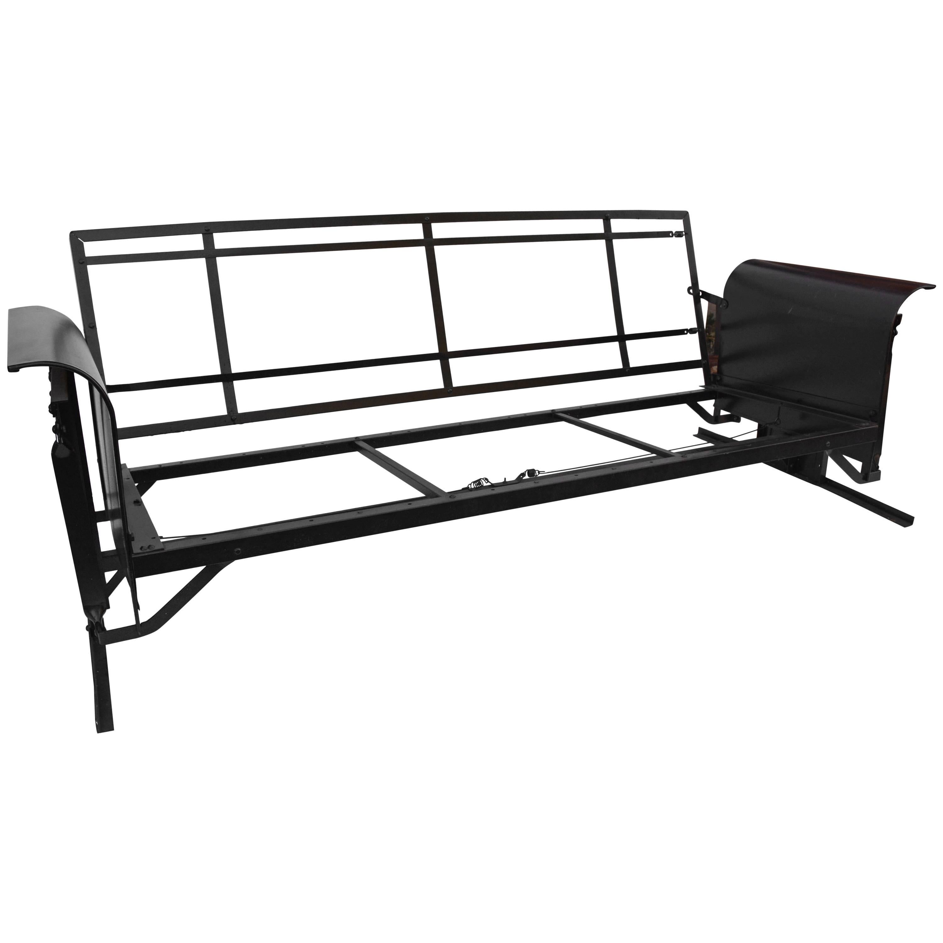 Vintage Black Iron Porch Glider