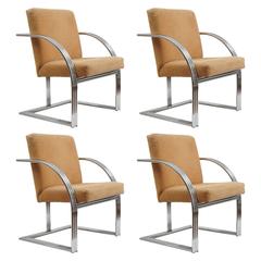 Set of Two or Four Deco Inspired Chairs by Milo Baughman for Thayer Coggin 11