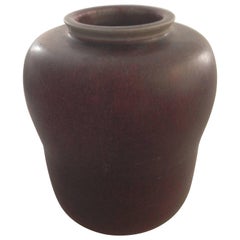 Royal Copenhagen Stoneware Vase by Carl Halier Unique with Sang de Boeuf Glaze