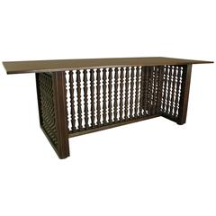 Large Antique English Mahogany Dining Table, Moorish Style 6